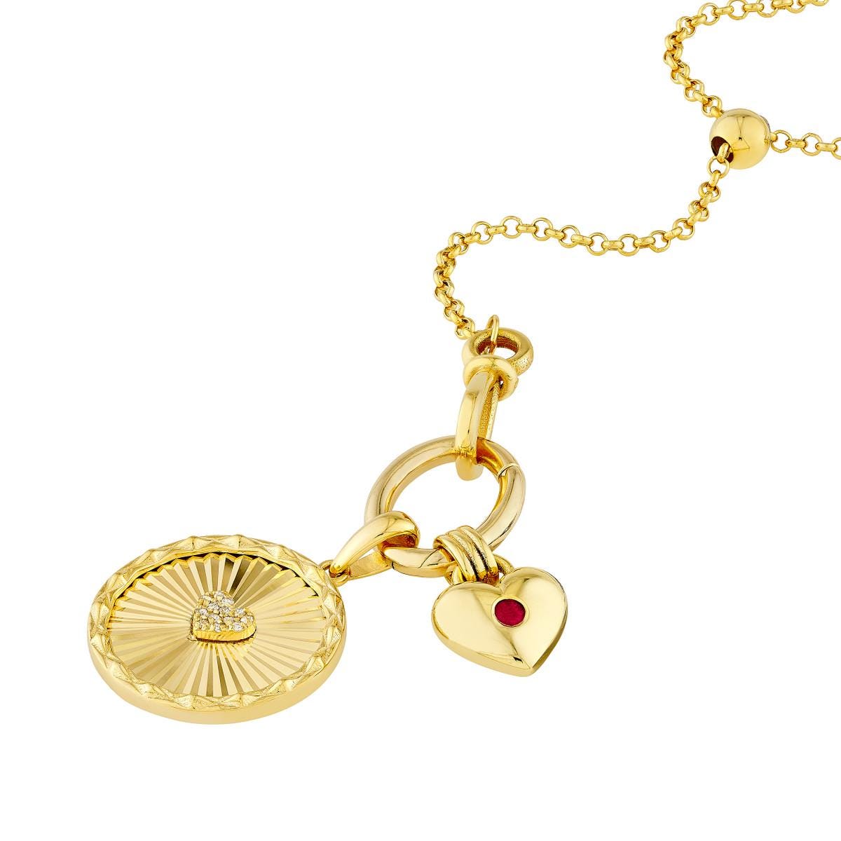 14k Rolo Lariat Dog Clasp Necklace